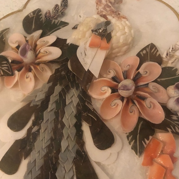 VTG 60s Pair Capiz Shell Art Wall Plaques Original Packaging Made in Philippines - Picture 4 of 15